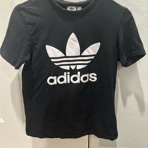 Adidas originals women's t-shirt trefoil logo size S black